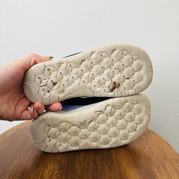 Nike Kids Free Run Blue Adjustable Strap Sneakers Boys Size 13 - Picture 7 of 9